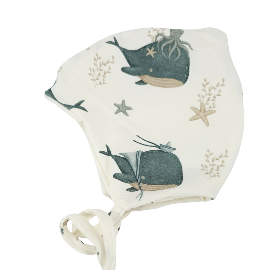 Bindemütze Küstenkind Wale Oktopus Anker